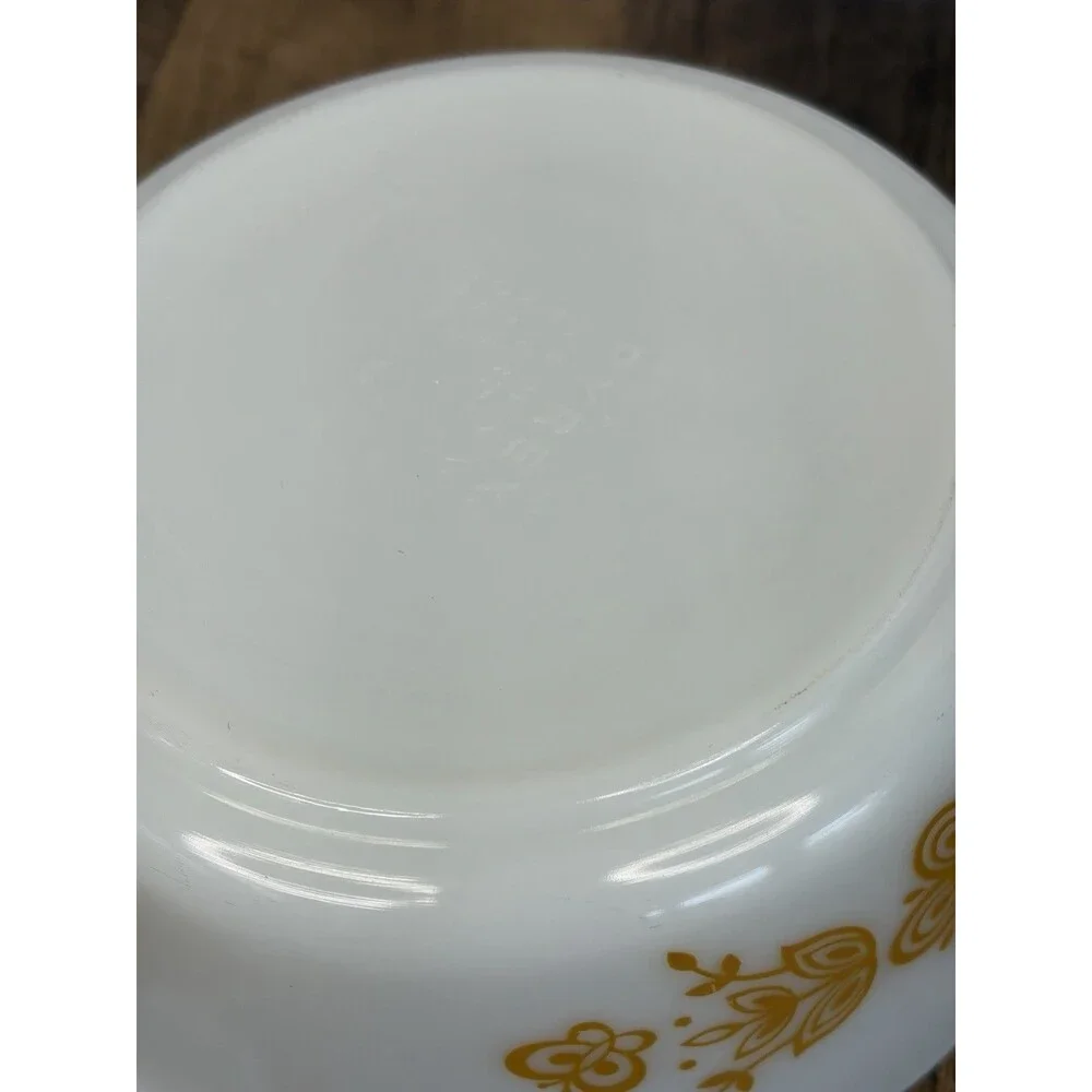 Pyrex Butterfly Gold 472 Casserole 1.5 Pt with Lid Vintage 1970s Bowl MINT - Picture 11 of 11